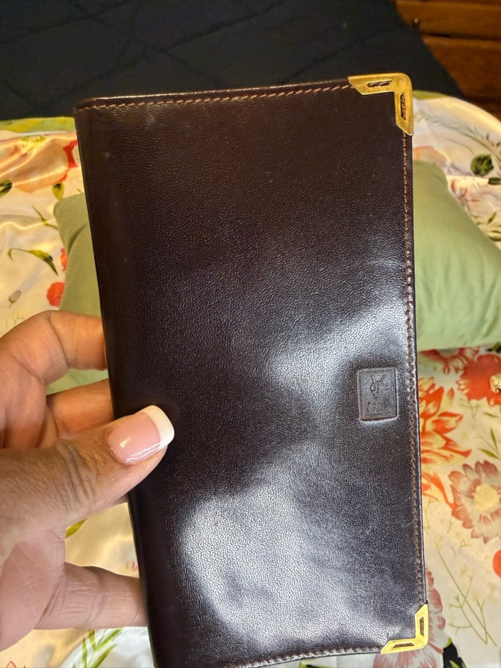 Yves Saint Laurent (YSL) Vintage Brown Leather Long Wallet -COA Included